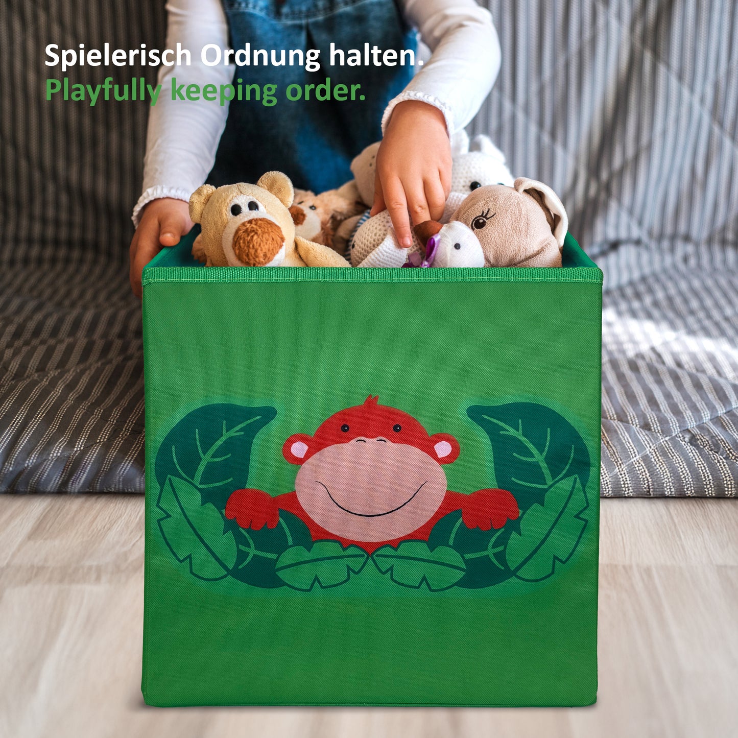 Spielzeugkiste DSCHUNGEL 27L (4 Stück) - passend für Kallax-Regal