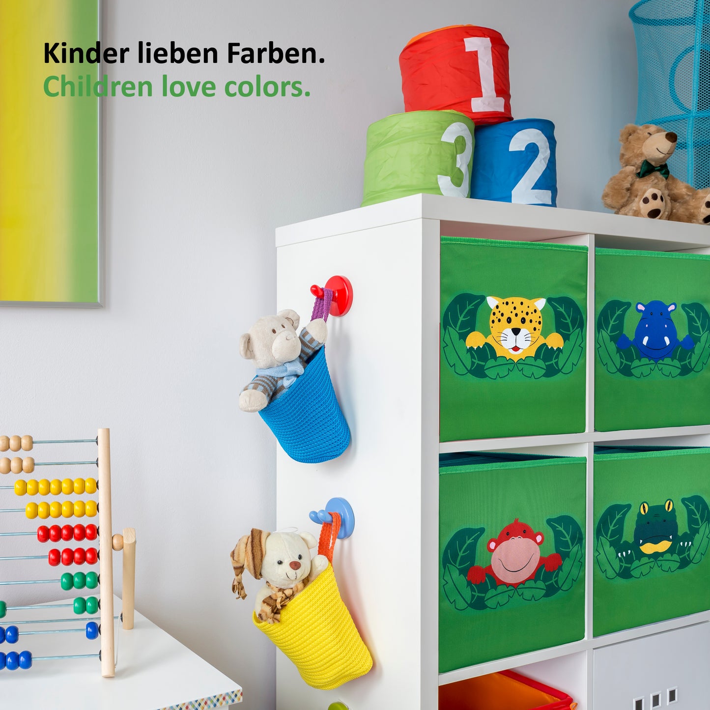 Spielzeugkiste DSCHUNGEL 27L (4 Stück) - passend für Kallax-Regal