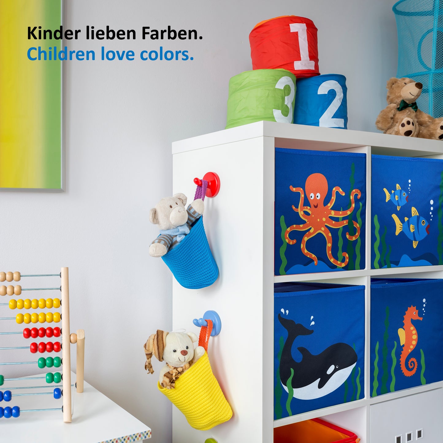 Spielzeugkiste MEER 27L (4 Stück) - passend für Kallax-Regal