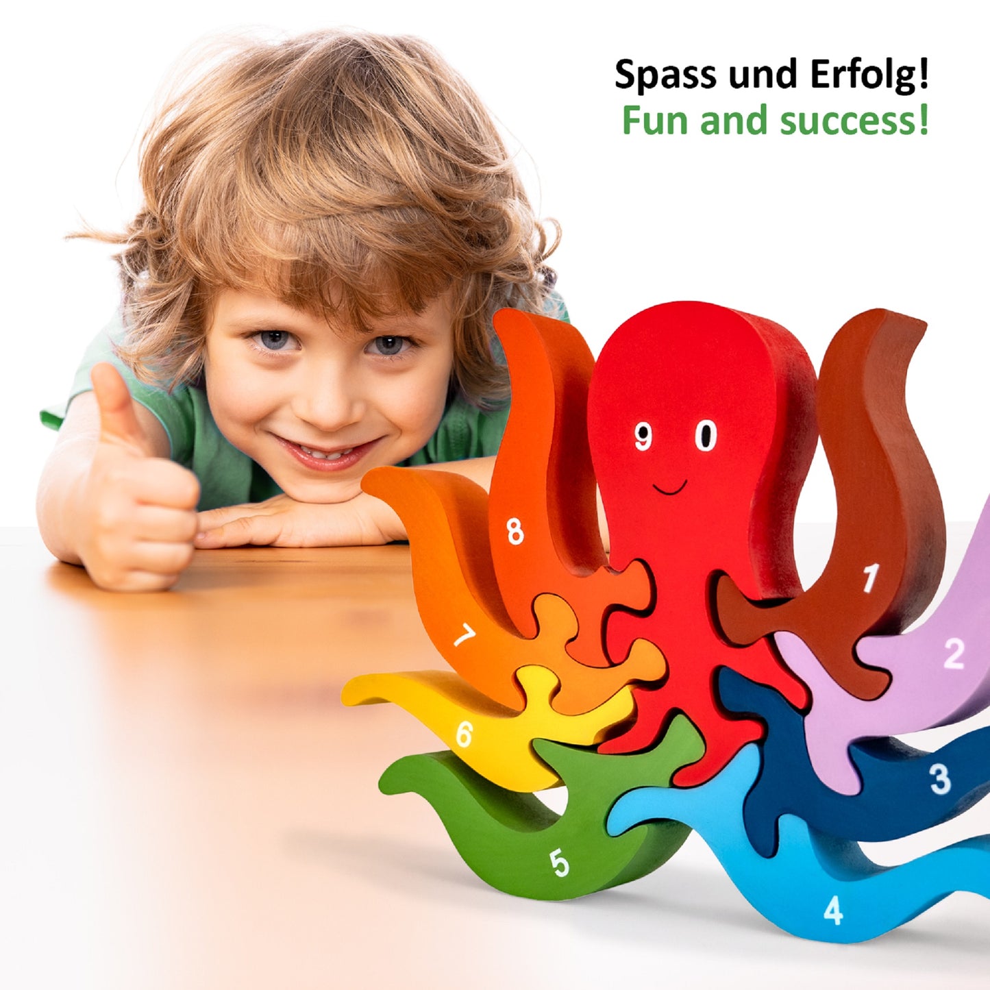 Zahlenpuzzle KLEINE KRAKE für Kinder - EN71 geprüft