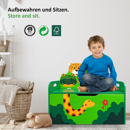 Kindersitzbank DSCHUNGEL mit Softstop für die kleinen Finger