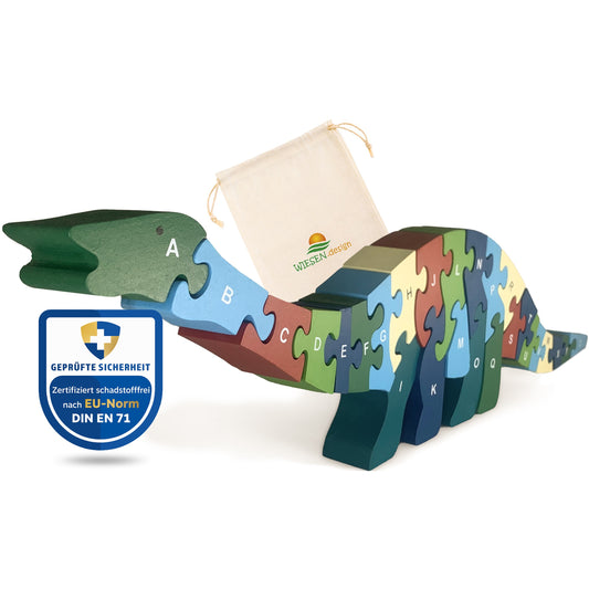 Buchstabenpuzzle DINO für Kinder - EN71 geprüft