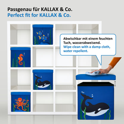 Spielzeugbox MEER 33L -belastbar bis 150 kg- passend für Kallax-Regal